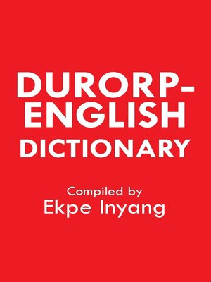 cover image of Durorp-English Dictionary